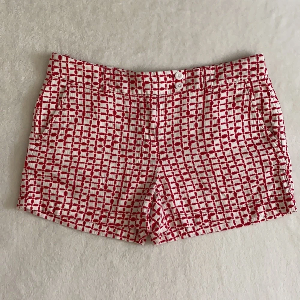 Vineyard Vines | Tie Dye Squares Print Shorts 100% Cotton 2H0297 Red/White (6) - Picture 16 of 16